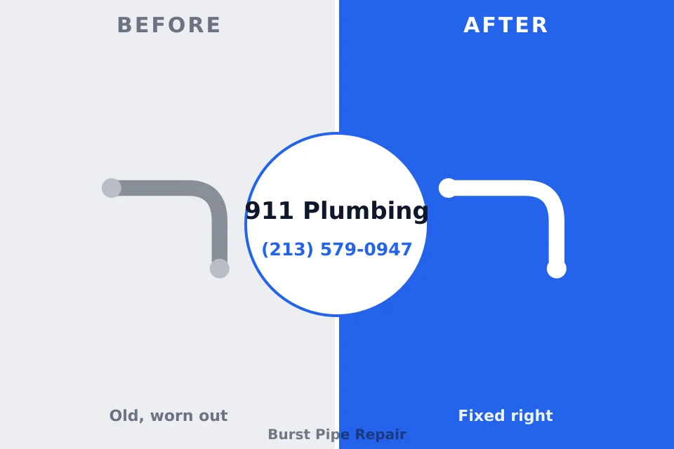 Before and after: plumbing repair Turtle Creek, PA